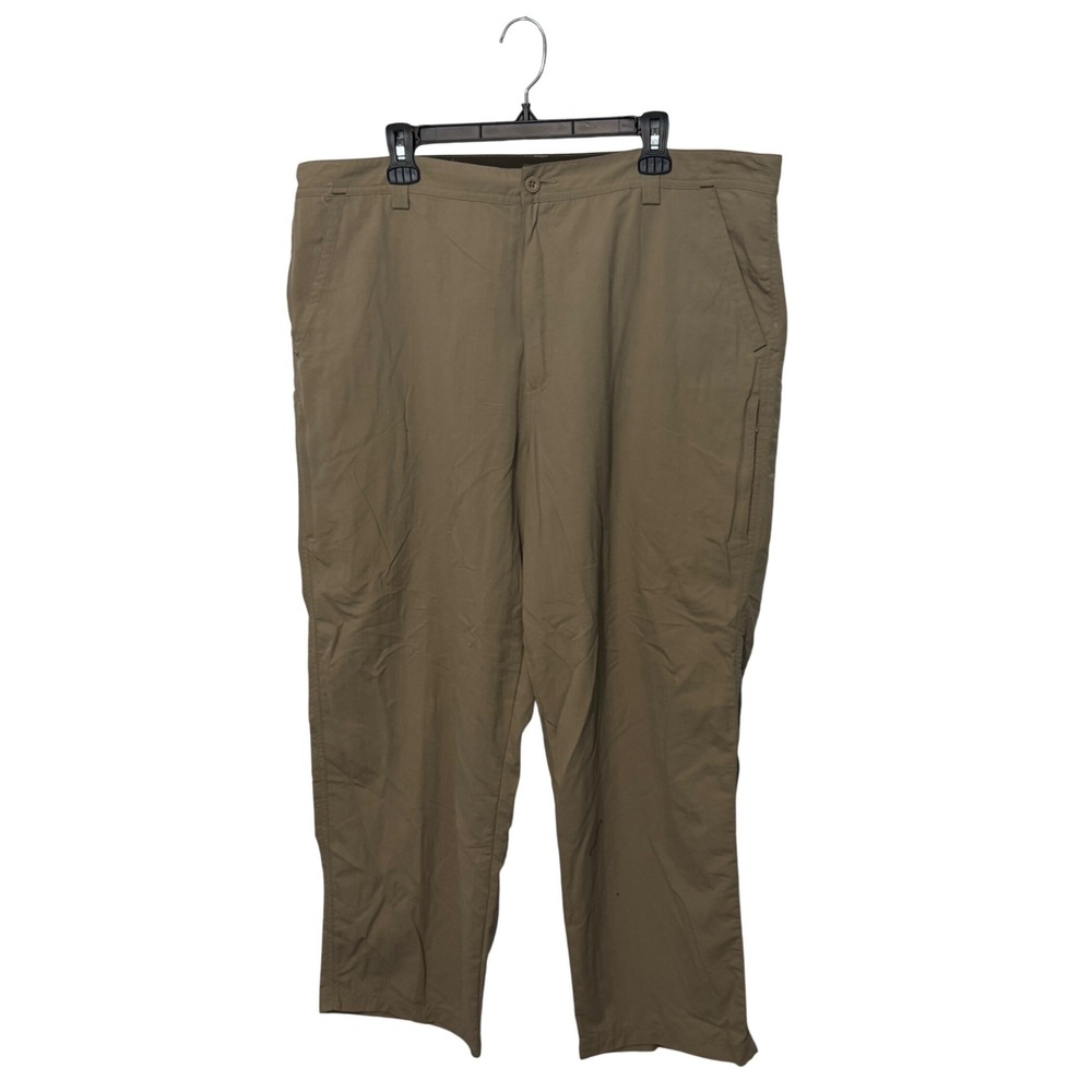 REI Hiking Pants Mens 42x30 Tan UPF 40+ Nylon Lightweight Outdoor Trail Hiking